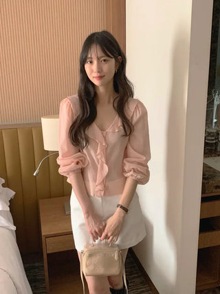 Cotton mini skirt