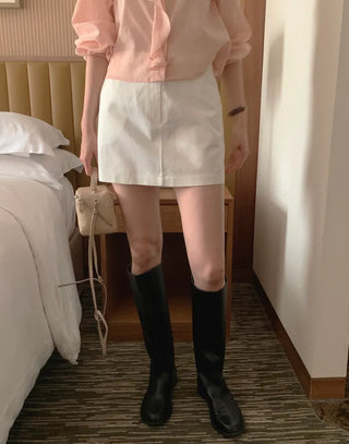 Cotton mini skirt