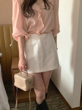 Cotton mini skirt