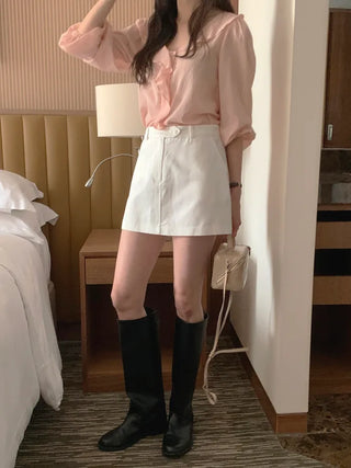 Cotton mini skirt