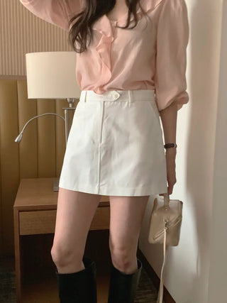 Cotton mini skirt