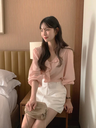 Frill blouse