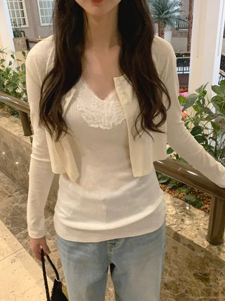 V-neck lace camisole