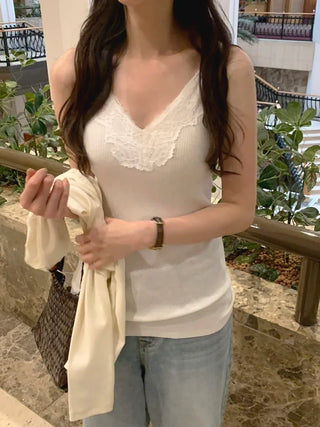V-neck lace camisole