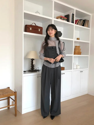 Belted slacks