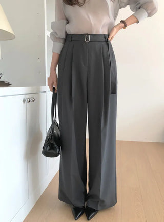 Belted slacks