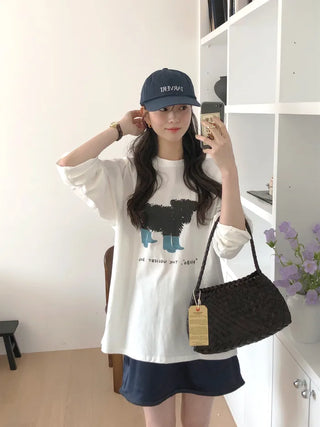 Printed long-sleeved T-shirt