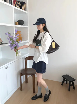 Printed long-sleeved T-shirt