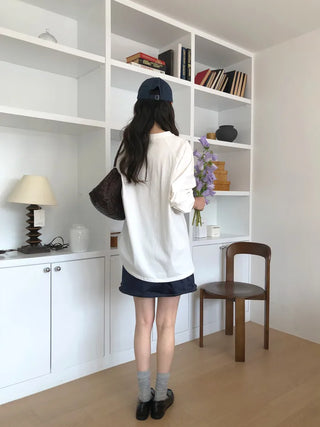 Printed long-sleeved T-shirt