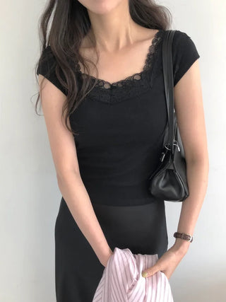 (3 colors) Slim V-neck T-shirt