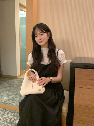 (2 colors) Pleated Long Sleeveless Dress
