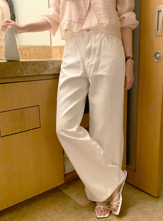 Wide curved pants