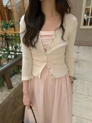 Frill cardigan
