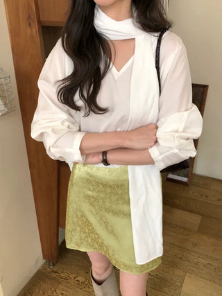V-neck blouse