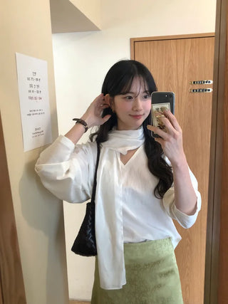 V-neck blouse