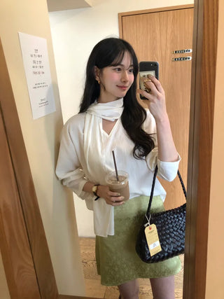 V-neck blouse