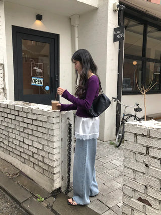 (4 colors) Frill Cardigan