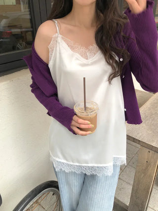 (2 colors) Lace Sleeveless