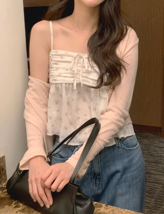 (3 colors) Pleated blouse