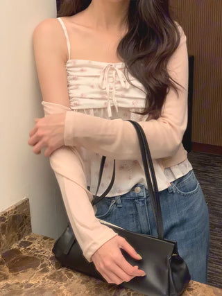 (3 colors) Pleated blouse