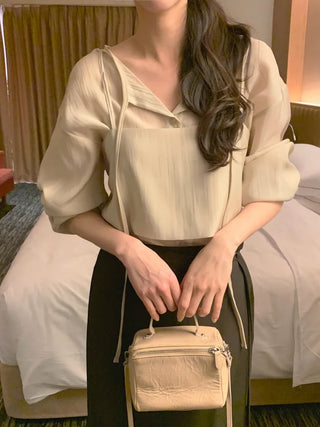 (set) Tencel bustier blouse set