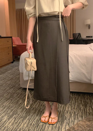 Wrap long skirt