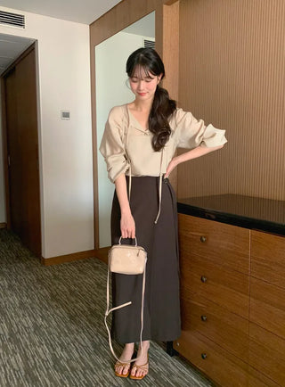 Wrap long skirt