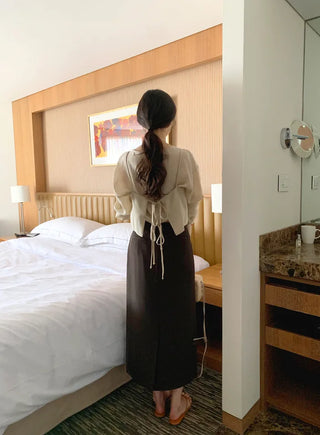 Wrap long skirt