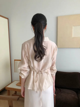(2 colors) Strap blouse