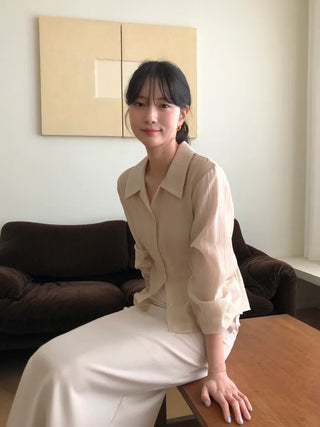 (2 colors) Strap blouse