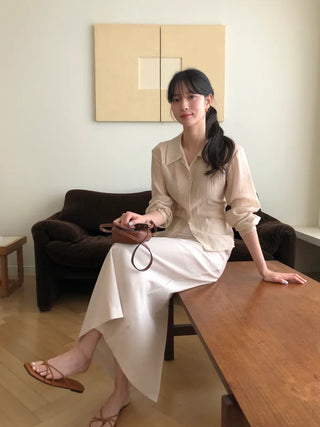 (2 colors) Strap blouse
