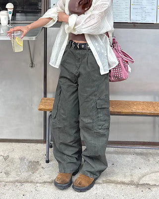 (Unisex) Elastic Waist Cargo Pants