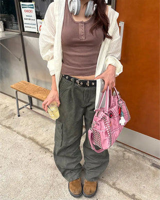 (Unisex) Elastic Waist Cargo Pants