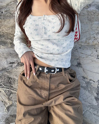 Round studded belt