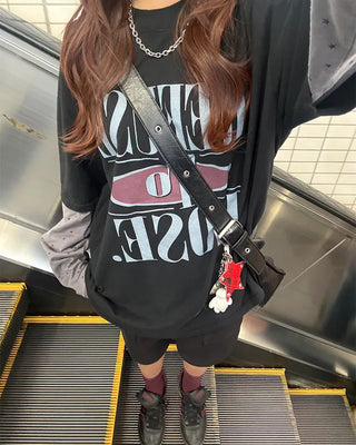 (Unisex) Big Lettering Half T-Shirt
