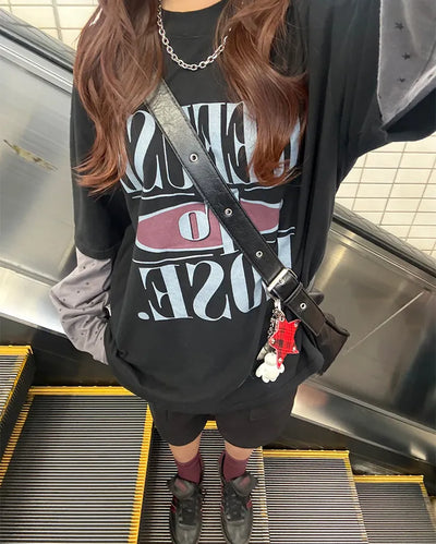 (Unisex) Big Lettering Half T-Shirt