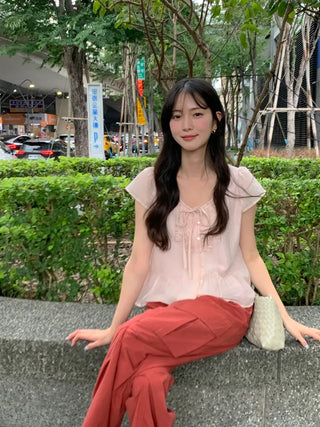 [3 colors] Frill Blouse
