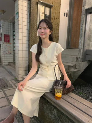 (2 colors) Button blouse