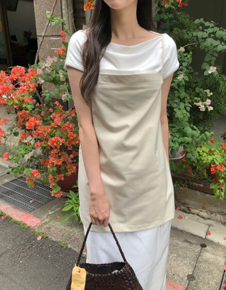 (2 colors) Layered Long Dress