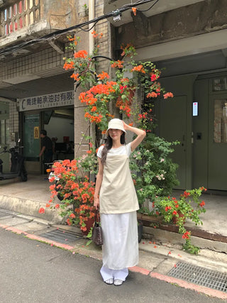 (2 colors) Layered Long Dress