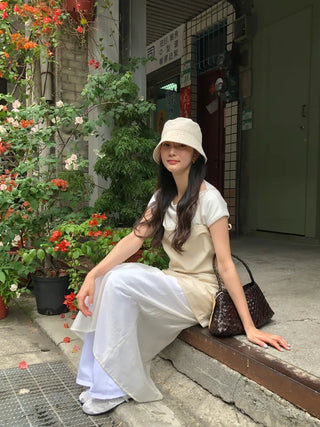 (2 colors) Layered Long Dress