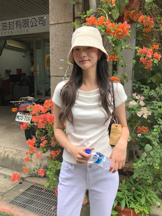 [[4]color] Off-shoulder shirt