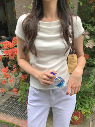 [[4]color] Off-shoulder shirt