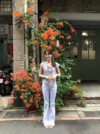 [2 colors] Low-rise pants