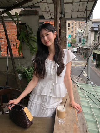 [3 colors] Frill Blouse