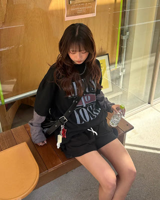 (Unisex) Big Lettering Half T-Shirt