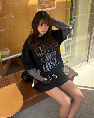 (Unisex) Big Lettering Half T-Shirt