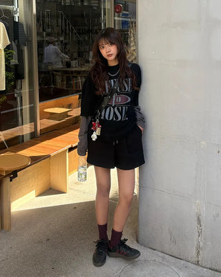 (Unisex) Big Lettering Half T-Shirt