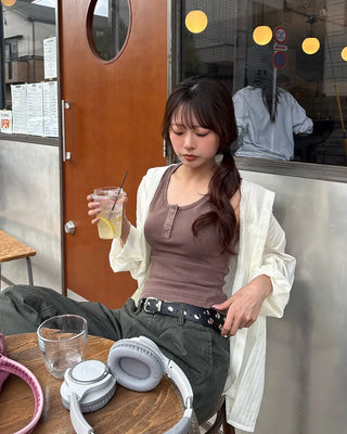 Pinstripe Loose Sheer Shirt