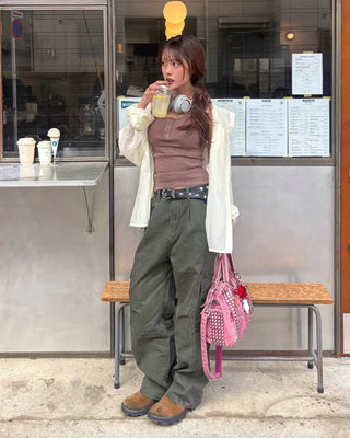 (Unisex) Elastic Waist Cargo Pants